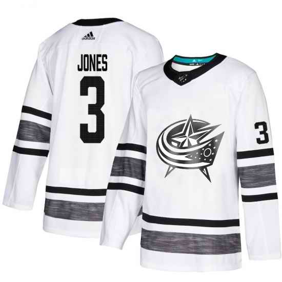Blue Jackets #3 Seth Jones White Authentic 2019 All Star Stitched Hockey Jersey